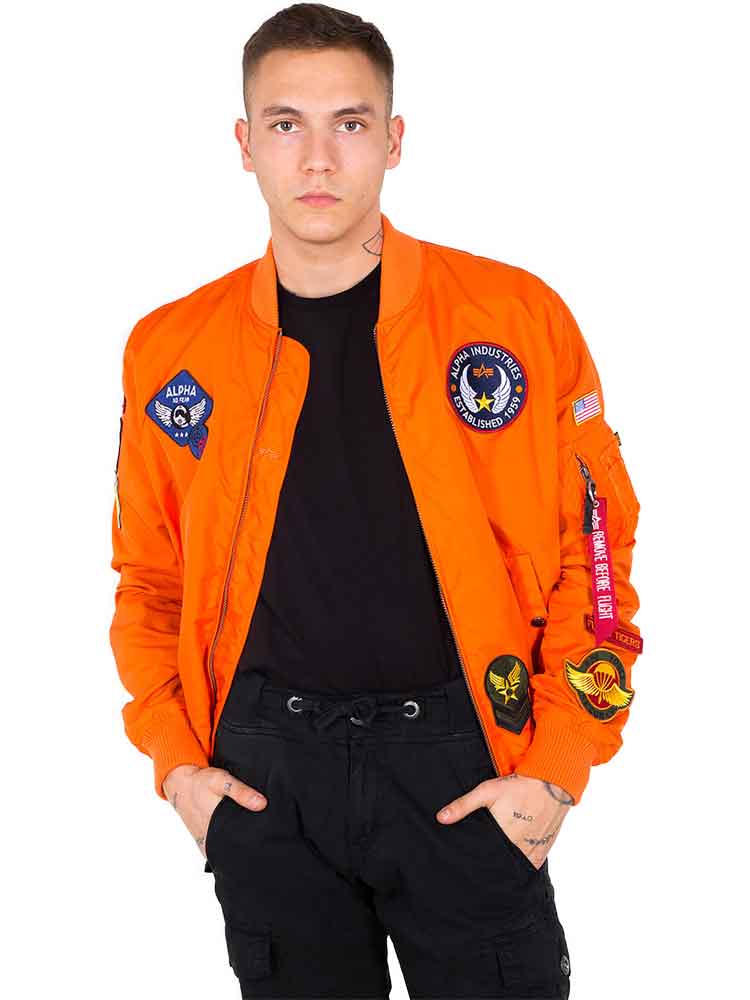 Alpha Industries MA-1 TT PATCH II - flame orange