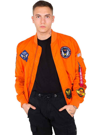 Alpha Industries MA-1 TT PATCH II - flame orange