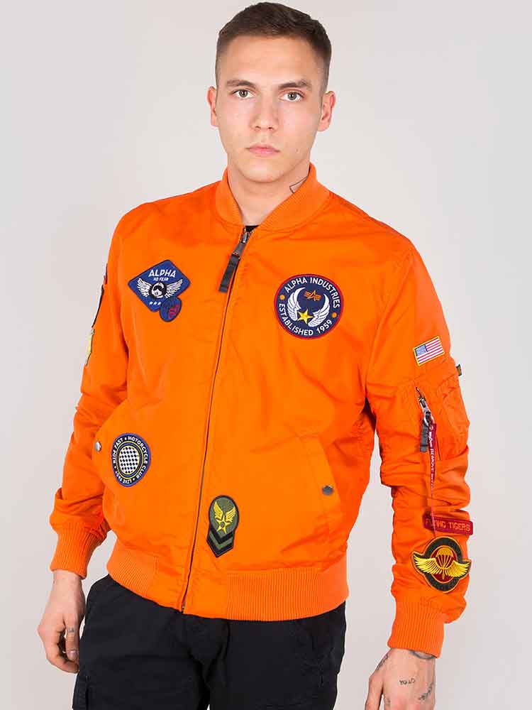 Alpha Industries MA-1 TT PATCH II - flame orange