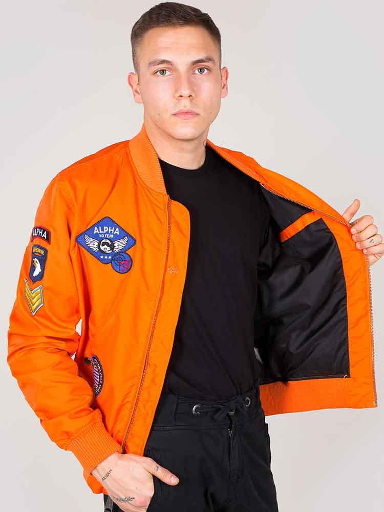 Alpha Industries MA-1 TT PATCH II - flame orange