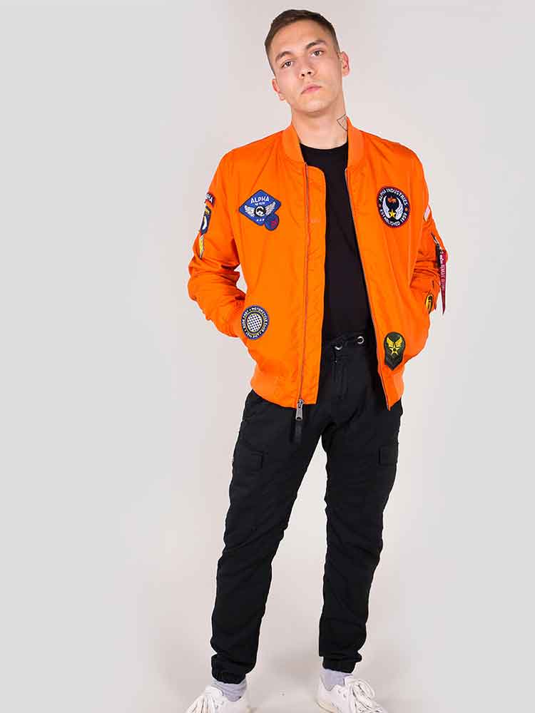Alpha Industries MA-1 TT PATCH II - flame orange