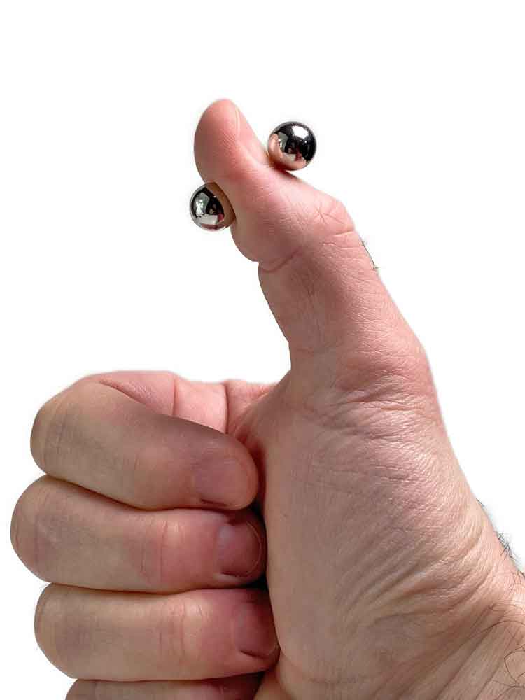 4 Magnetkugeln 10mm für Brustwarzen