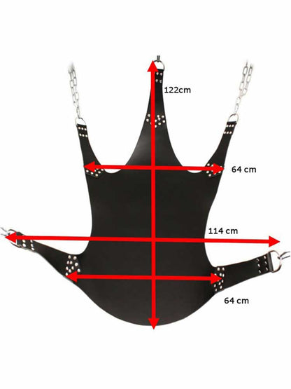 Sling aus Leder 5 Punktsling schwarz