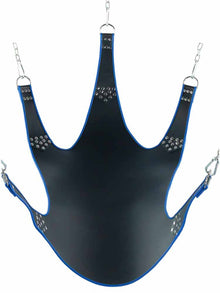 Sling aus Leder 5 Punktsling schwarz-blau