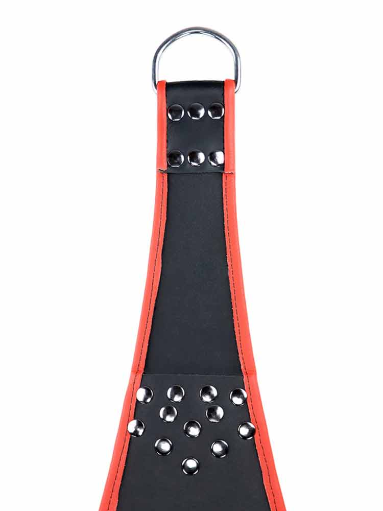 Sling aus Leder 5 Punktsling schwarz-rot