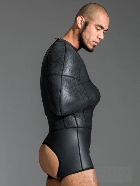 665 Neopren BondageSuit - BondageJacke open ass