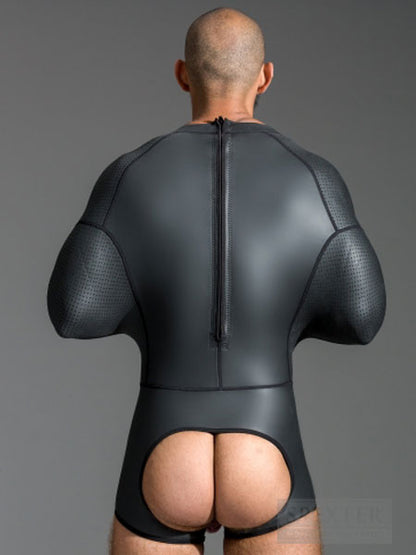 665 Neopren BondageSuit - BondageJacke open ass