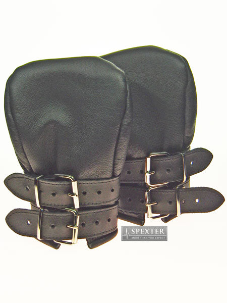 Bondage-Fäustlinge, Leder