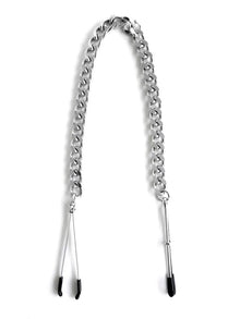 BRUTUS TWEEZER Brustwarzenklemmen mit Kette, silber