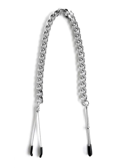 BRuTUS TWEEZER Brustwarzenklemmen mit Kette, silber