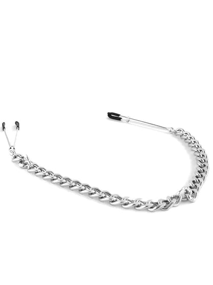 BRuTUS TWEEZER Brustwarzenklemmen mit Kette, silber