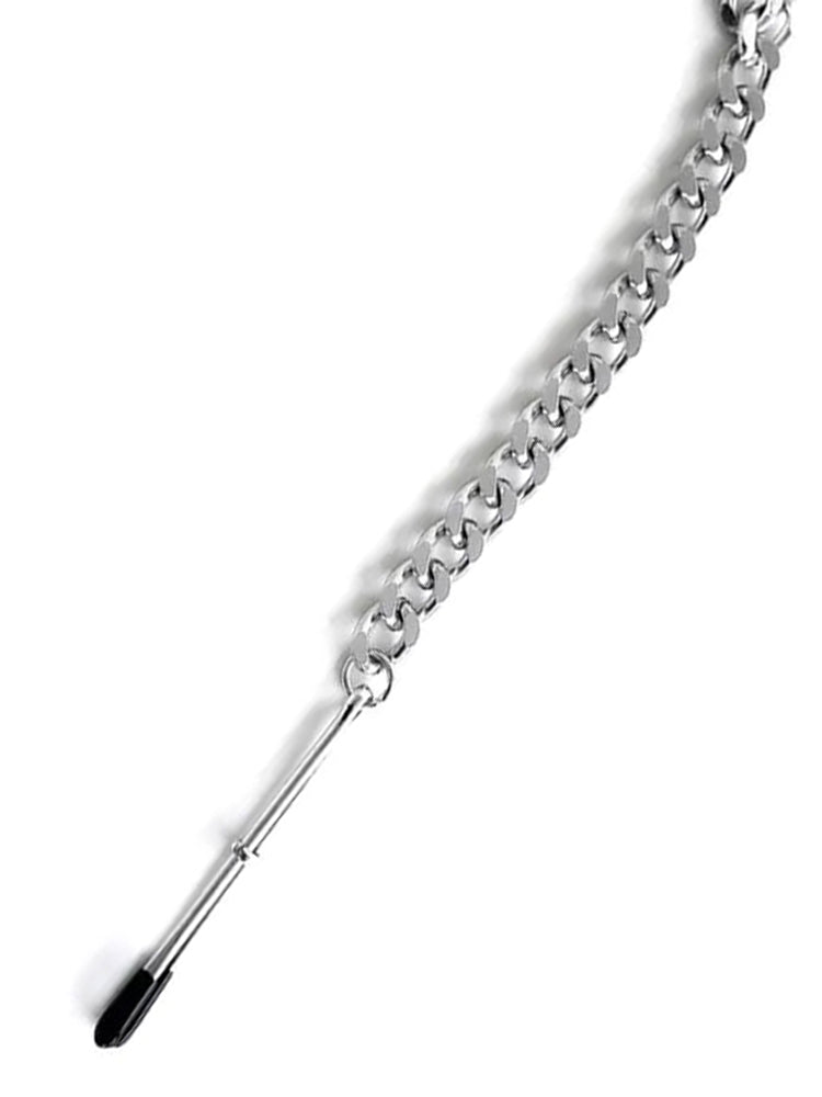 BRuTUS TWEEZER Brustwarzenklemmen mit Kette, silber