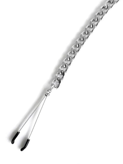 BRuTUS TWEEZER Brustwarzenklemmen mit Kette, silber