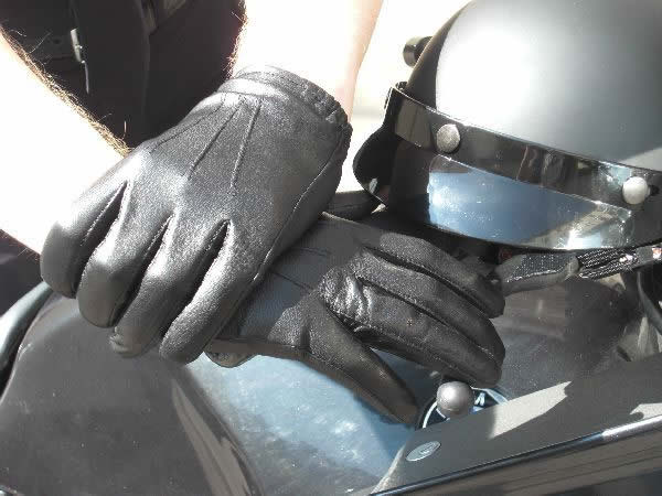 Leder-Handschuhe DELUXE POLICE CLASSIC WEISS - 7