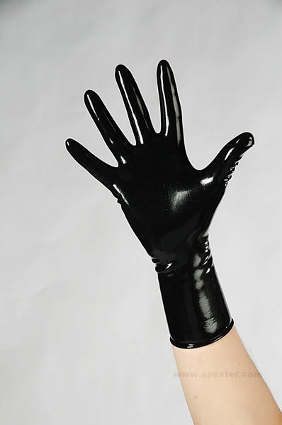 Gummi-Handschuhe - kurz - schwarz - S