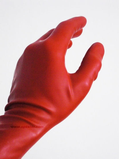 Gummi-Handschuhe - kurz - rot - S