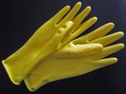Gummi-Handschuhe - kurz in gelb