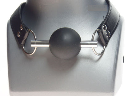 Knebel mit Gummikugel, schwarz