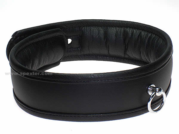 Leder-Halsband, gepolstert mit Schloß