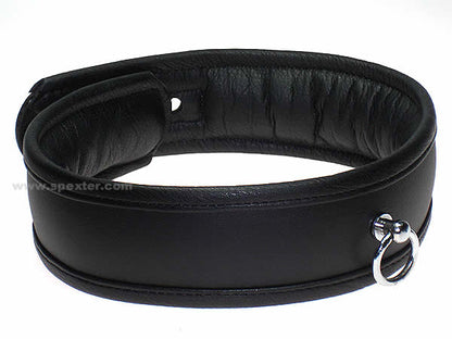 Leder-Halsband, gepolstert mit Schloß