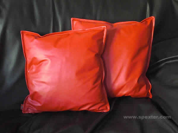 Leder-Kissenhülle 40x40 ROT - Specially made to order