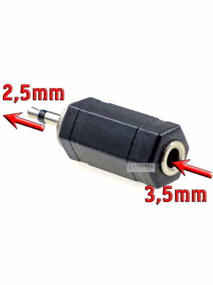 Reizstrom Adapter #5 - 3.5mm Buchse und 2.5mm Klinkenstift