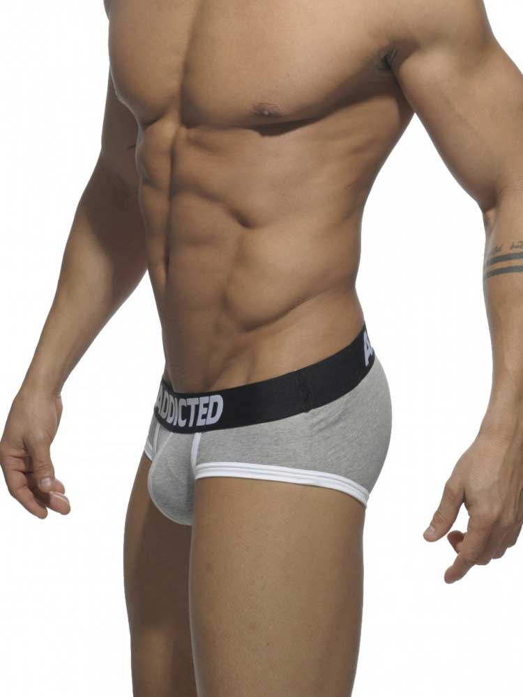 ADDICTED Basic Brief grau - schwarz
