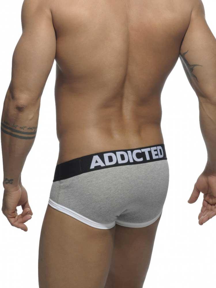 ADDICTED Basic Brief grau - schwarz