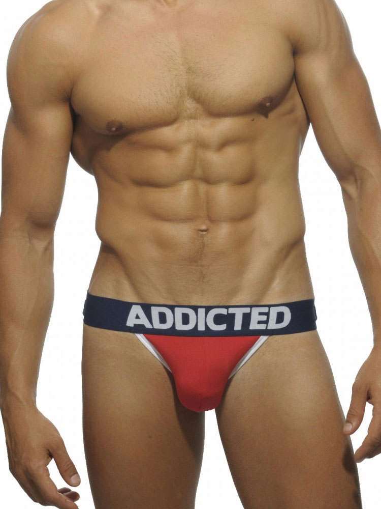 ADDICTED Basic Jockstrap - rot-blau