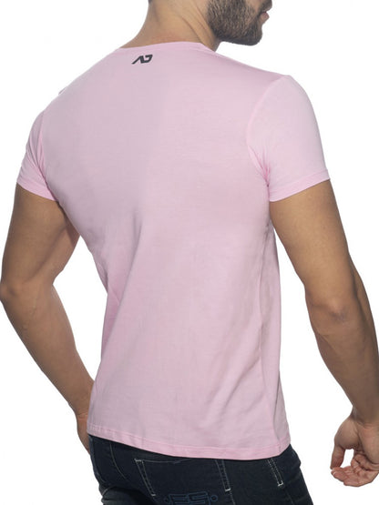 ADDICTED Bear Rundhals T-Shirt - pink