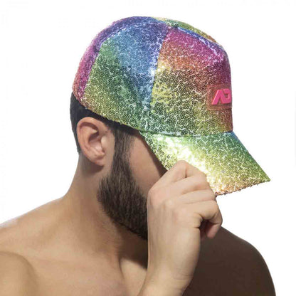 ADDICTED Glitter Multicolor Cap Regenbogenfarben