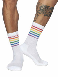 ADDICTED RAINBOW Socks weiss