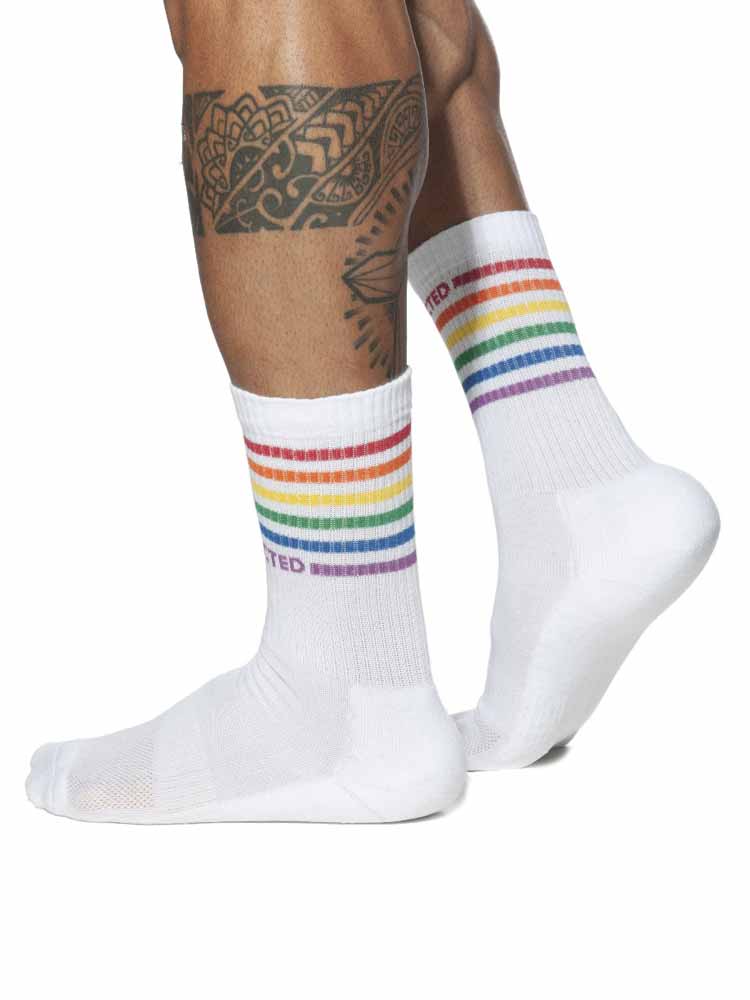 ADDICTED RAINBOW Socks weiss
