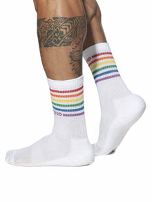 ADDICTED RAINBOW Socks weiss