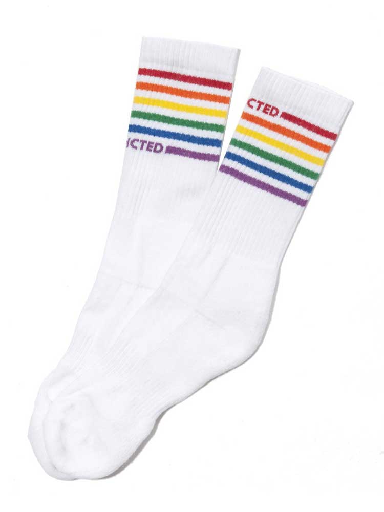 ADDICTED RAINBOW Socks weiss