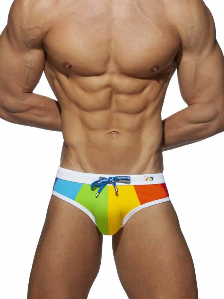 ADDICTED Rainbow SwimBrief Badehose