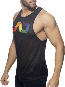 ADDICTED Rainbow Tank Top - schwarz