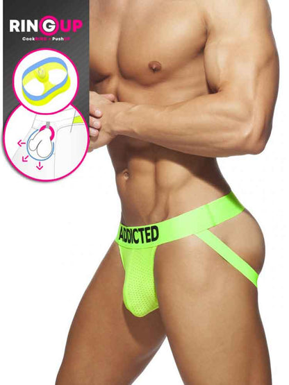 ADDICTED Ring Up Neon Mesh Jock - grün