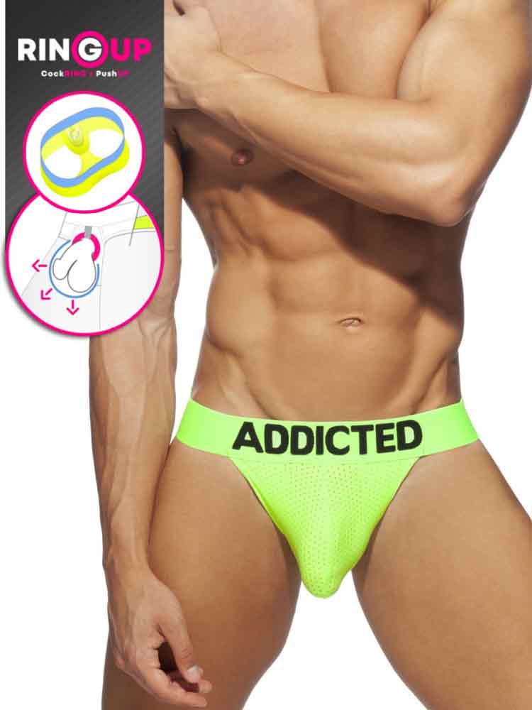 ADDICTED Ring Up Neon Mesh Jock - grün