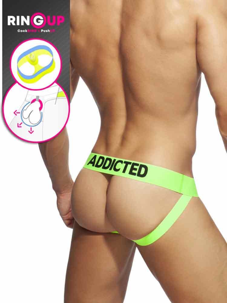 ADDICTED Ring Up Neon Mesh Jock - grün