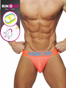 ADDICTED Ring Up Neon Mesh Jock - orange