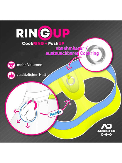 ADDICTED Ring Up Neon Mesh Jock - orange
