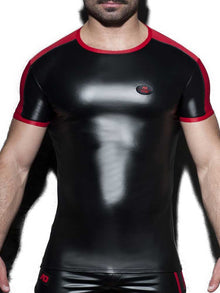 ADDICTED Fetish Rub Mesh T-Shirt - rot