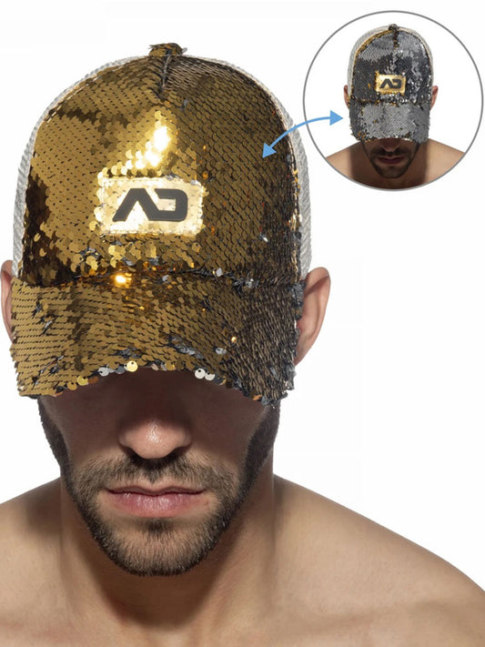 ADDICTED Glitter Sequins Cap goldfarben