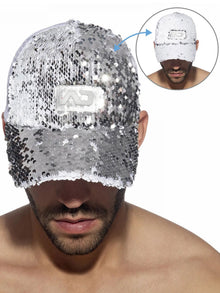 ADDICTED Glitter Sequins Cap silberfarben