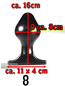 All Black Power-Plug BODO 16x8cm
