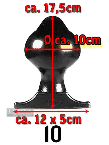 All Black Power-Plug DAVE 17,5x10cm