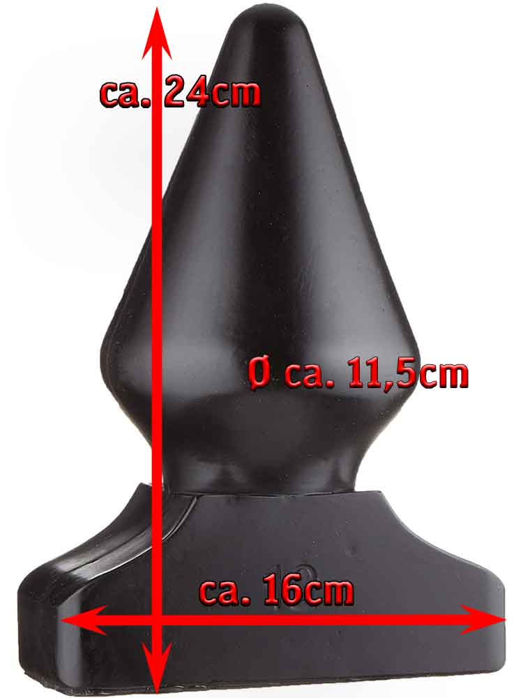 All Black Power-Plug GAY DEVIL 24x11,5cm