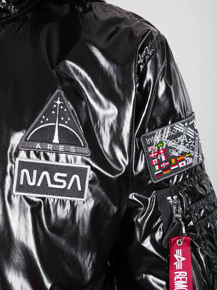 Alpha Industries MA-1 LW Hooded NASA - schwarz