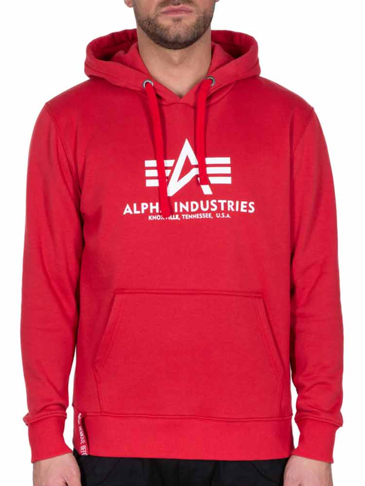 Alpha Industries Basic Hoody - speed red